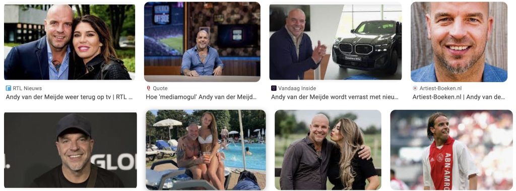 Waarin is Andy van der Meijde nog actief?